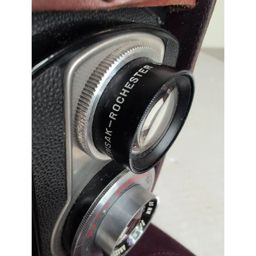 Vintage Graflex Ciro-Flex TLR Camera w/ Wollensak 85mm F3.5 Lens -Alphax W/Case